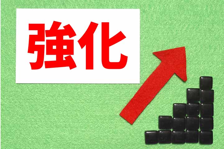 階段を登るように強化していくイメージ