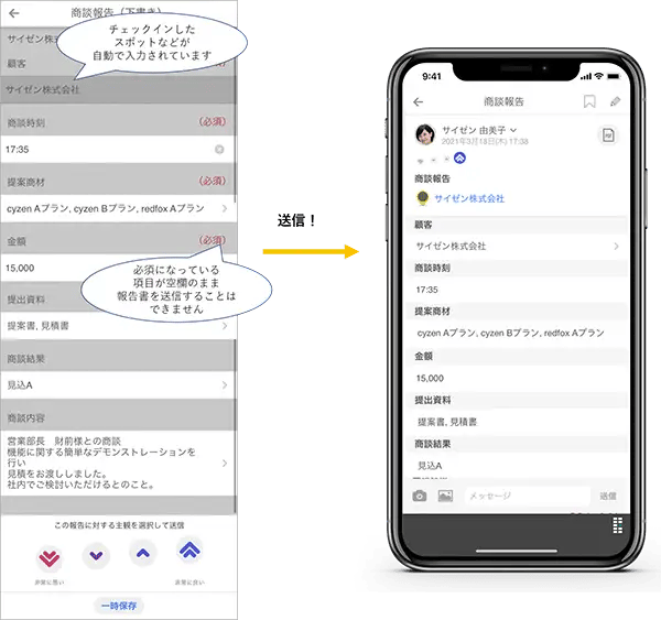 報告書作成イメージ