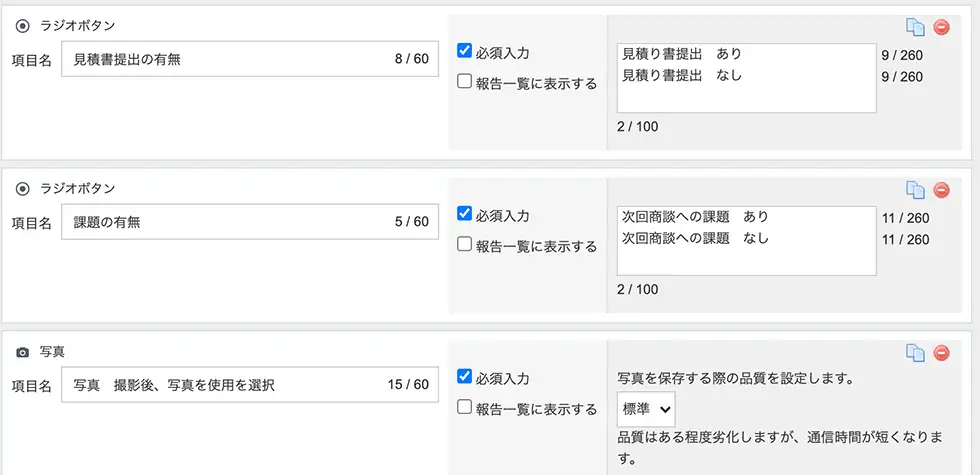 報告書フォーマットのイメージ