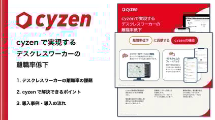 cyzenで実現するデスクレスワーカーの離職率低下 サムネイル
