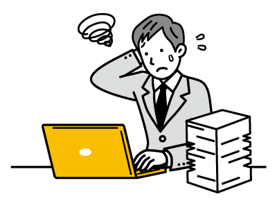 報告業務に疲れる社員