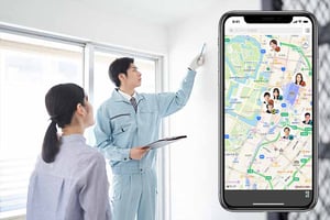 GPSを活用したルート自動記録でリアルタイムでスタッフを「見える化」